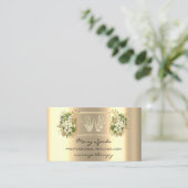 Massagereflexology Reiki Hands Faux Gold QR Code Visitekaartje (Staand voorkant)