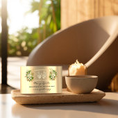 Massagereflexology Reiki Hands Faux Gold QR Code Visitekaartje