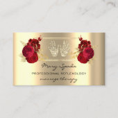 Massagereflexology Reiki Hands Frane Gold QR Code Visitekaartje (Voorkant)
