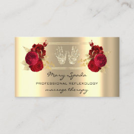 Massagereflexology Reiki Hands Frane Gold QR Code Visitekaartje