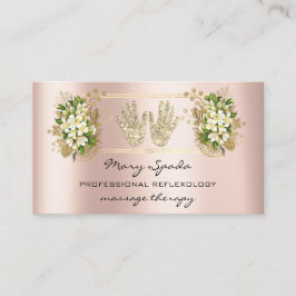 Massagereflexology Reiki Hands Roos Gold QR-code Visitekaartje