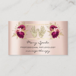 Massagereflexology Reiki Hands Roos Gold QR-code Visitekaartje