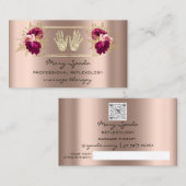 Massagereflexology Reiki Hands Roos Gold QR Logo Visitekaartje (Voorkant / Achterkant)