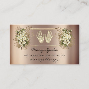 Massagereflexology Reiki Hands Roos Gold QRFloral Visitekaartje