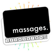 Massages. Loyaliteit Punch Card Klantenkaartje