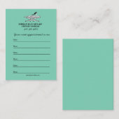 Massagesalon/Therapist/Masseuse Appointcard Afsprakenkaartje (Voorkant / Achterkant)