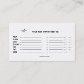 Massagesalon/therapist/Masseuse Visitekaartje Afsprakenkaartje (Achterkant)