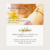 Massagesalon W/Appointverwijzing Spa Skin Care Visitekaartje (Binnenkant ongevouwen)
