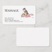 massageservices bewerkbare visitekaart visitekaartje (Voorkant / Achterkant)