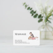 massageservices bewerkbare visitekaart visitekaartje (Staand voorkant)