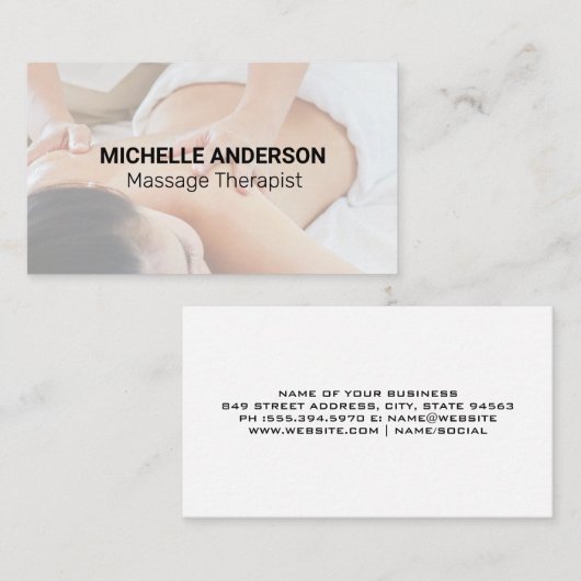 Massagesessie Visitekaartje (Voorkant / Achterkant)