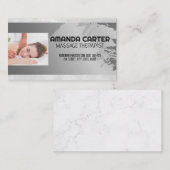 Massagesessie | Waterverf Artistic Grey Visitekaartje (Voorkant / Achterkant)