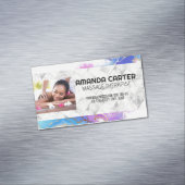 Massagesessie | WATERVERF | Marmer Magnetisch Visitekaartje (Voorbeeld)