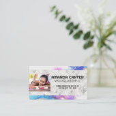 Massagesessie | WATERVERF | Marmer Visitekaartje (Staand voorkant)