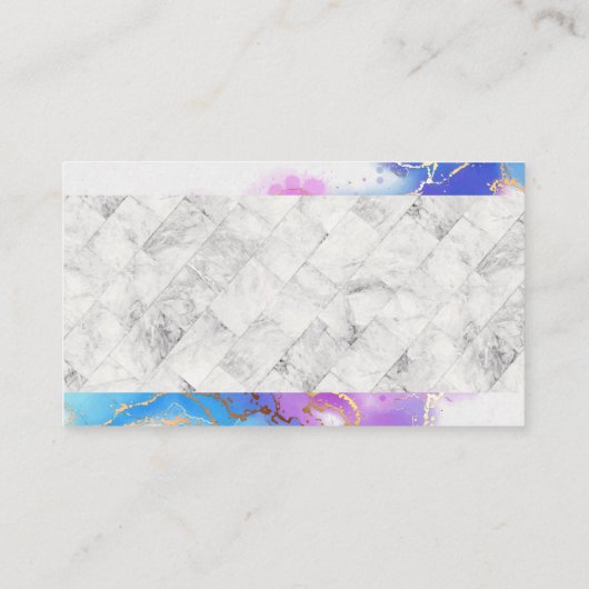 Massagesessie | WATERVERF | Marmer Visitekaartje (Achterkant)