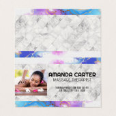 Massagesessie | WATERVERF | Marmer Visitekaartje (Buitenkant ongevouwen)