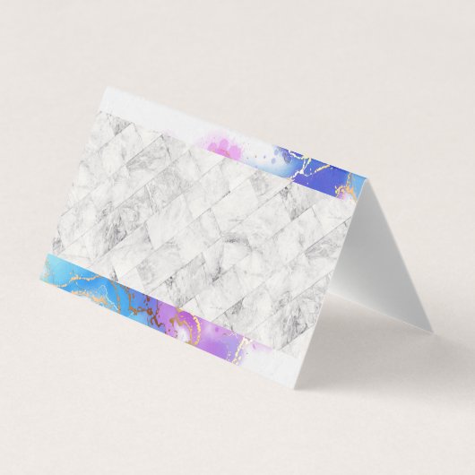 Massagesessie | WATERVERF | Marmer Visitekaartje (Achterkant)