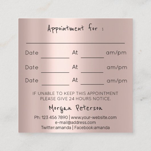 Massagespreuk Wellness Flower Roos Logo Stones Afsprakenkaartje (Achterkant)