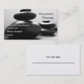 Massagestonen Afsprakenkaartje (Voorkant / Achterkant)