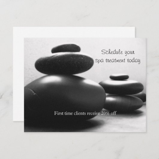 Massagestonen Kaart (Voorkant / Achterkant)