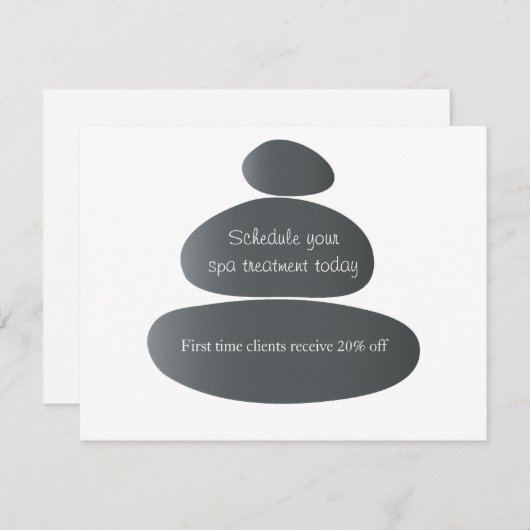 Massagestonen Kaart (Voorkant / Achterkant)