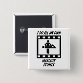 Massagestunts Vierkante Button 5,1 Cm (Voorkant /achterkant)