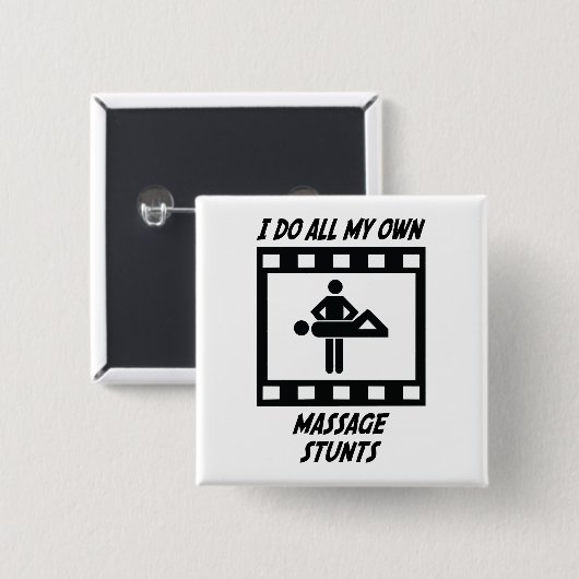 Massagestunts Vierkante Button 5,1 Cm (Voorkant /achterkant)