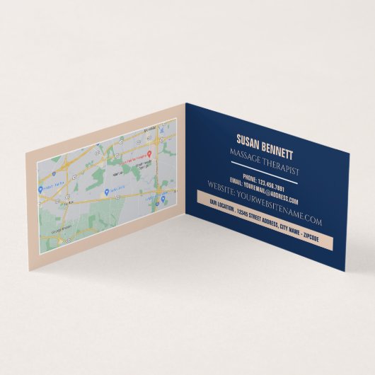 Massagetabellen, massagetherapeut, Parlor Loyalty Visitekaartje (Binnen)