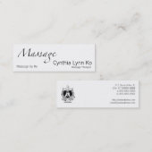 Massagetekst met AMTA Mini Visitekaartje (Voorkant / Achterkant)