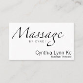 Massagetekst Visitekaartje (Voorkant)