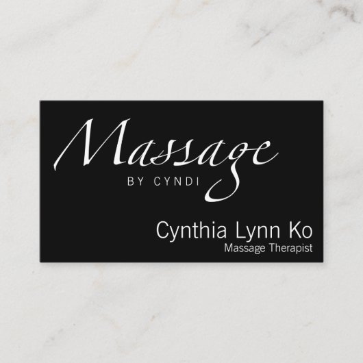 Massagetekst Visitekaartje (Voorkant)