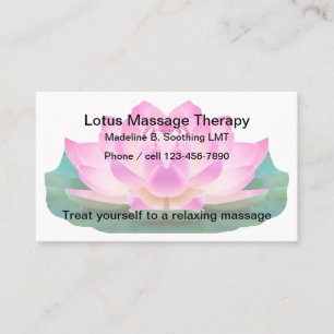 Massagethema Lotus Flower Design Visitekaartje