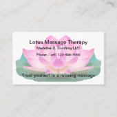 Massagethema Lotus Flower Design Visitekaartje (Voorkant)