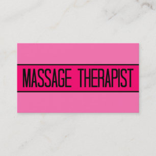 Massagetherapeut Baby en Hot Pink Visitekaartje