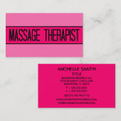 Massagetherapeut Baby en Hot Pink Visitekaartje (Voorkant / Achterkant)
