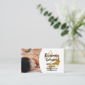 Massagetherapeut | Beauty Logo Visitekaartje (Staand voorkant)