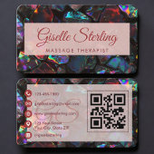 Massagetherapeut Black Opal QR-code Visitekaartje