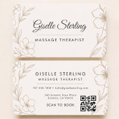 Massagetherapeut Bloem QR Code Professioneel Visitekaartje