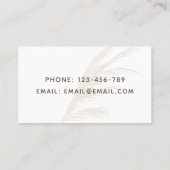 Massagetherapeut Boho Calligrafie Eenvoudig Minima Visitekaartje (Achterkant)