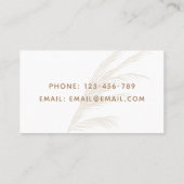 Massagetherapeut Boho minimalistisch scriptpapier Visitekaartje (Achterkant)