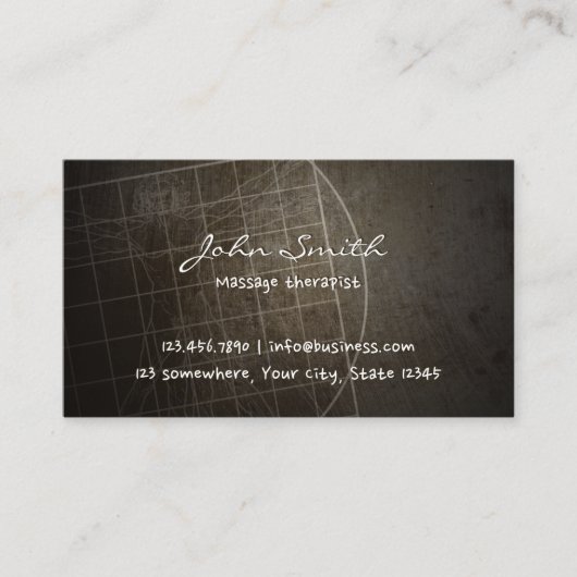 Massagetherapeut Chiropractor Visitekaartje (Voorkant)