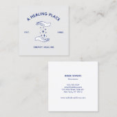 Massagetherapeut Energiehanden Vierkante Visitekaartje (Voorkant / Achterkant)