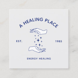 Massagetherapeut Energiehanden Vierkante Visitekaartje