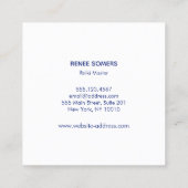 Massagetherapeut Energiehanden Vierkante Visitekaartje (Achterkant)