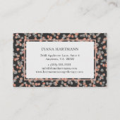 Massagetherapeut Floral Grey Coral Visitekaartje (Achterkant)