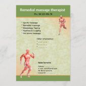 massagetherapeut flyer sjabloon kaart (Voorkant)