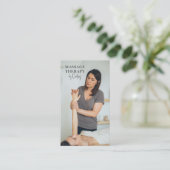 Massagetherapeut Foto QR Code Visitekaartje (Staand voorkant)