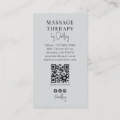 Massagetherapeut Foto QR Code Visitekaartje (Achterkant)