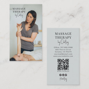 Massagetherapeut Foto QR Code Visitekaartje