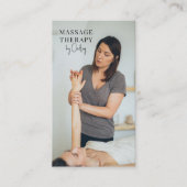 Massagetherapeut Foto QR Code Visitekaartje (Voorkant)